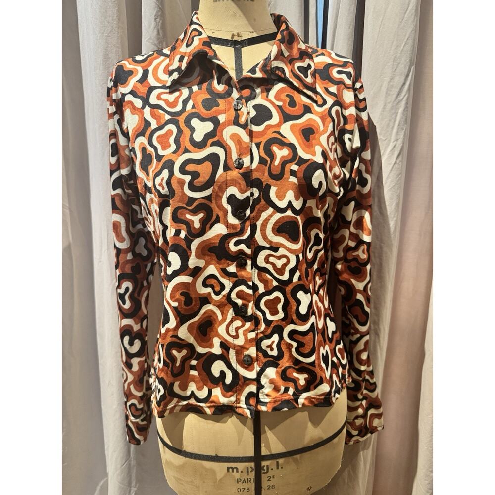Vintage Jeffrey Rogers 70’s Silky Knit Shirt